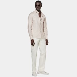 Suitsupply NWT! Off-white Egyptian Cotton Slim Fit Shirt -sz. 43-44/17-17.5 neck